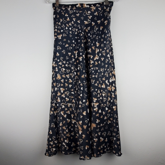 FREE PEOPLE KENDALL SATIN MIDI SKIRT - Picture 2 of 8